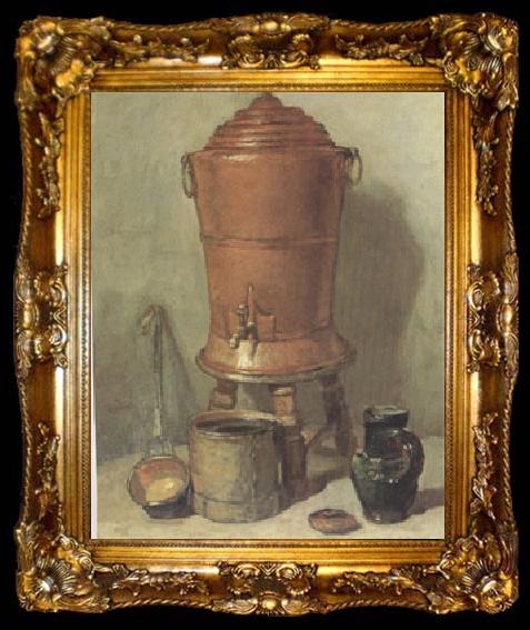 framed  Jean Baptiste Simeon Chardin The Copper Urn (mk05), ta009-2